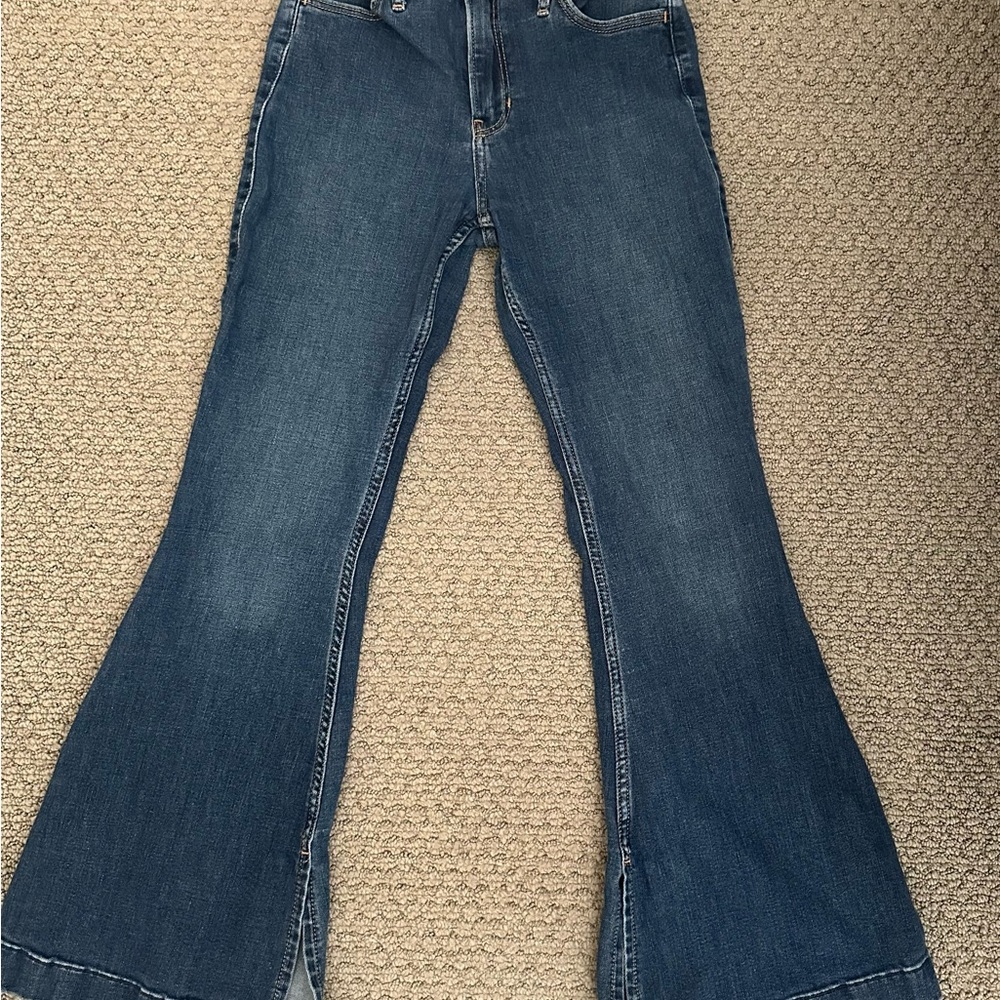 Hollister Blue Flare Wide Leg Jeans